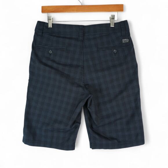 O'Neill Shorts Mens 29x11 Navy Horizon Plaid Relaxed Fit Casual Surfer Skater - Picture 2 of 11